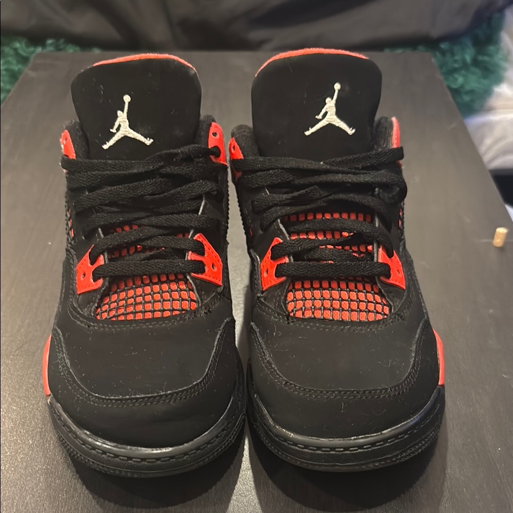 Jordan Kids Black and Red Sneakers